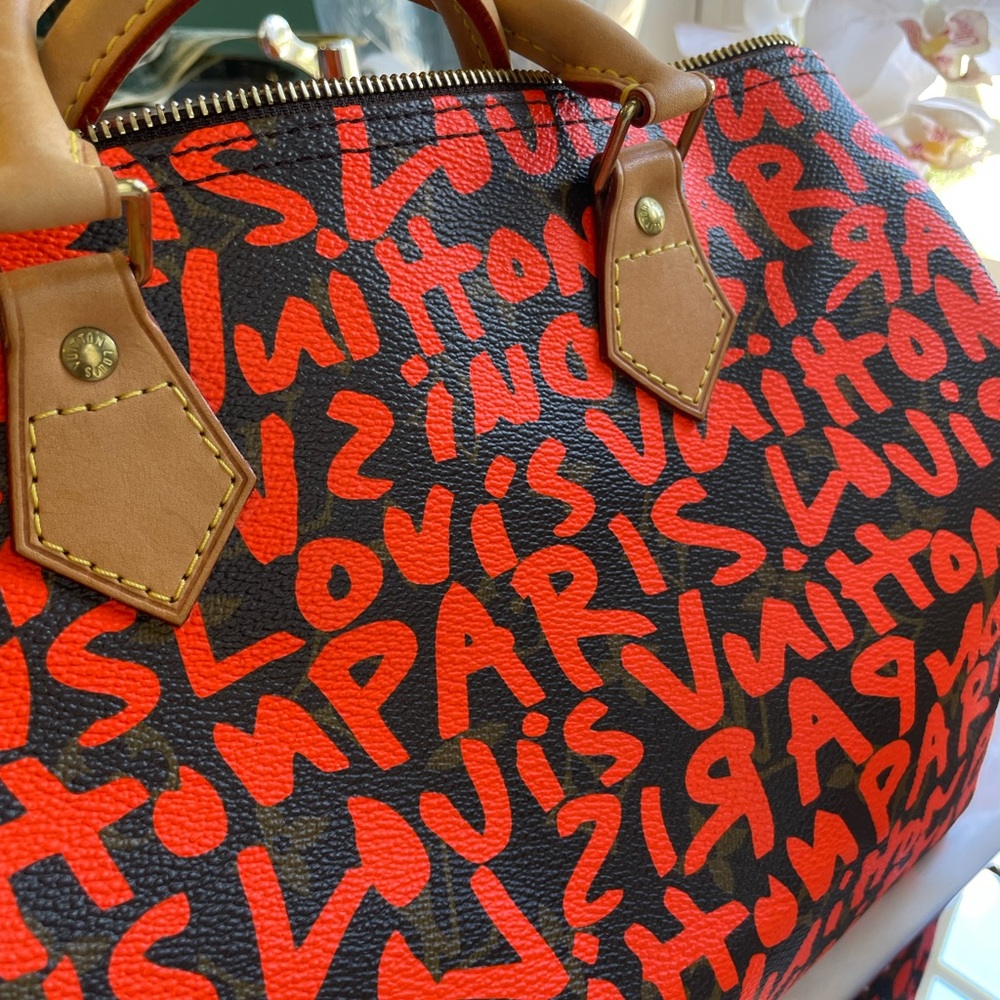 SOLD 💵Louis Vuitton Steven Sprouse Graffiti Orange Speedy 30 - Picture 5 of 14